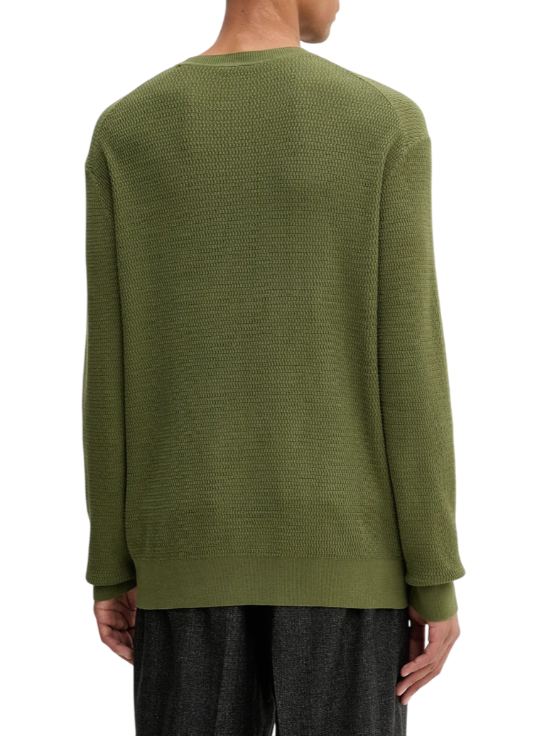 Calvin Klein maglia uomo in cotone testurizzato verde LV04LB327G 22E Calvin Klein 