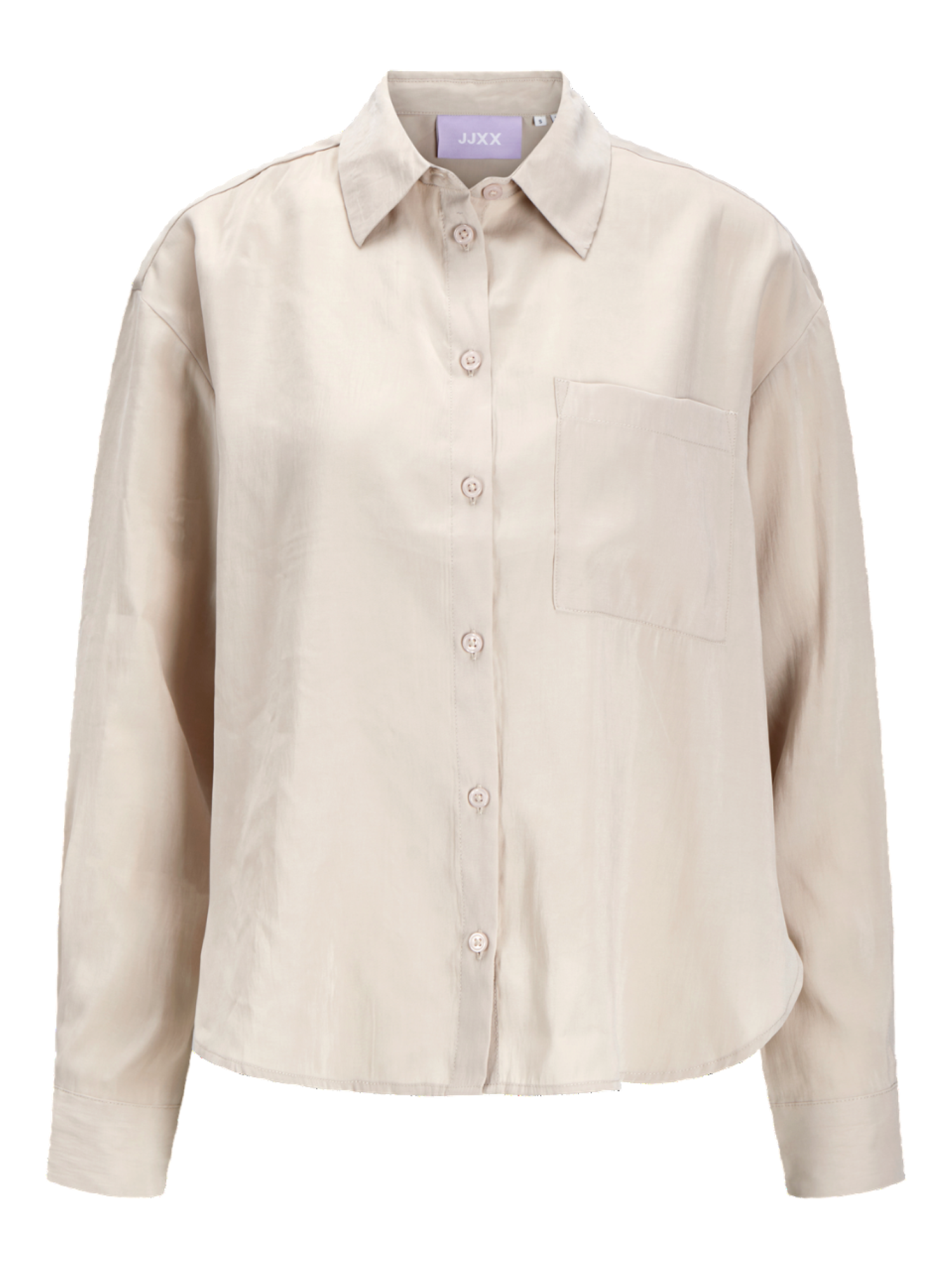 Jjxx camicia manica lunga in misto modal beige 12270927 FEATHER GRAY JJXX 