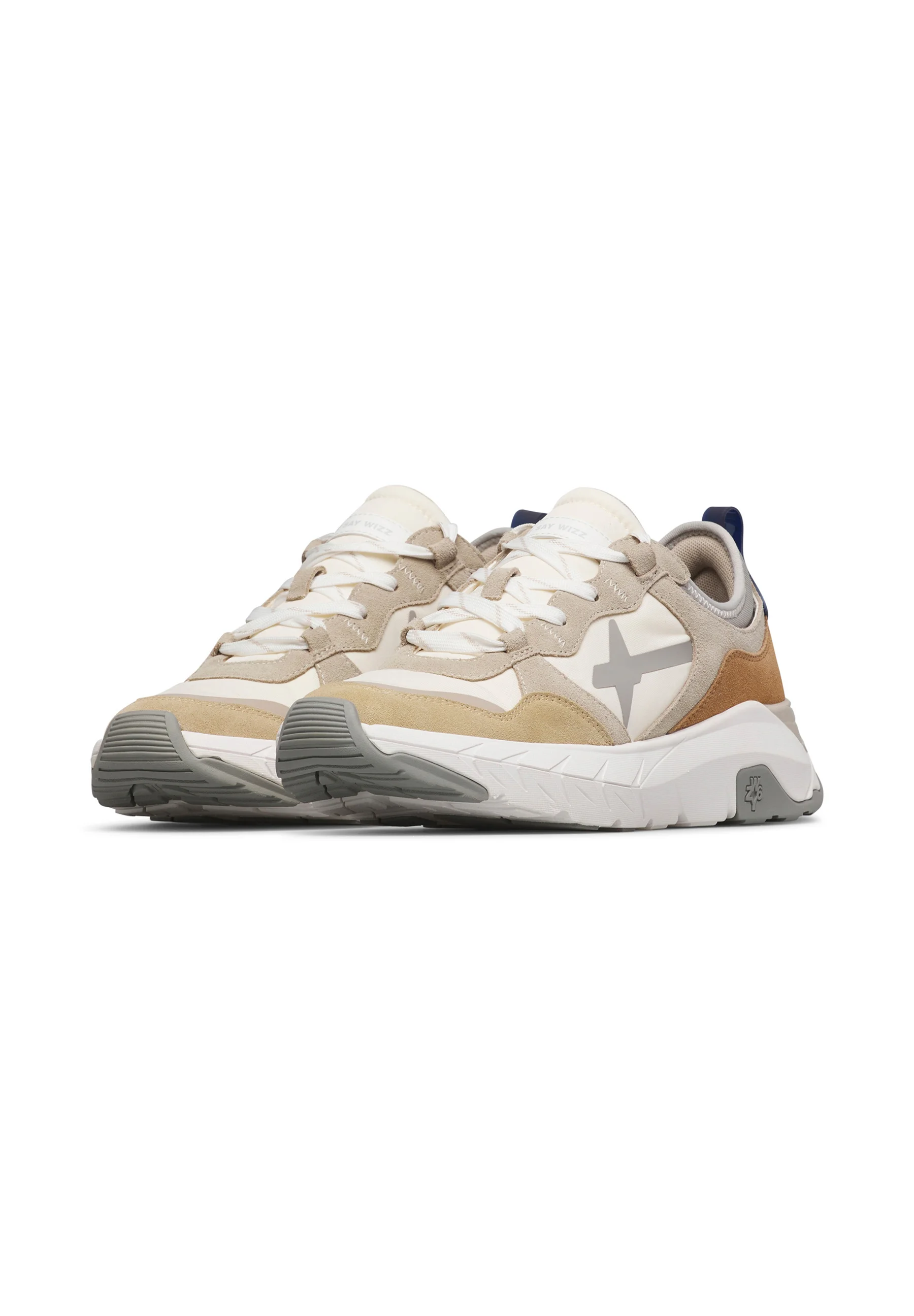 W6yz sneakers uomo in suede e tessuto tecnico beige tortora 201863101 2D38 W6YZ 