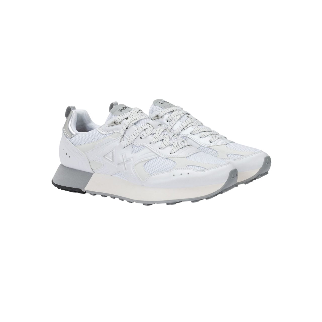 Sun68 sneakers uomo Jaki 2.0 Silver Mesh argento Z36119 BIANCO SUN68 
