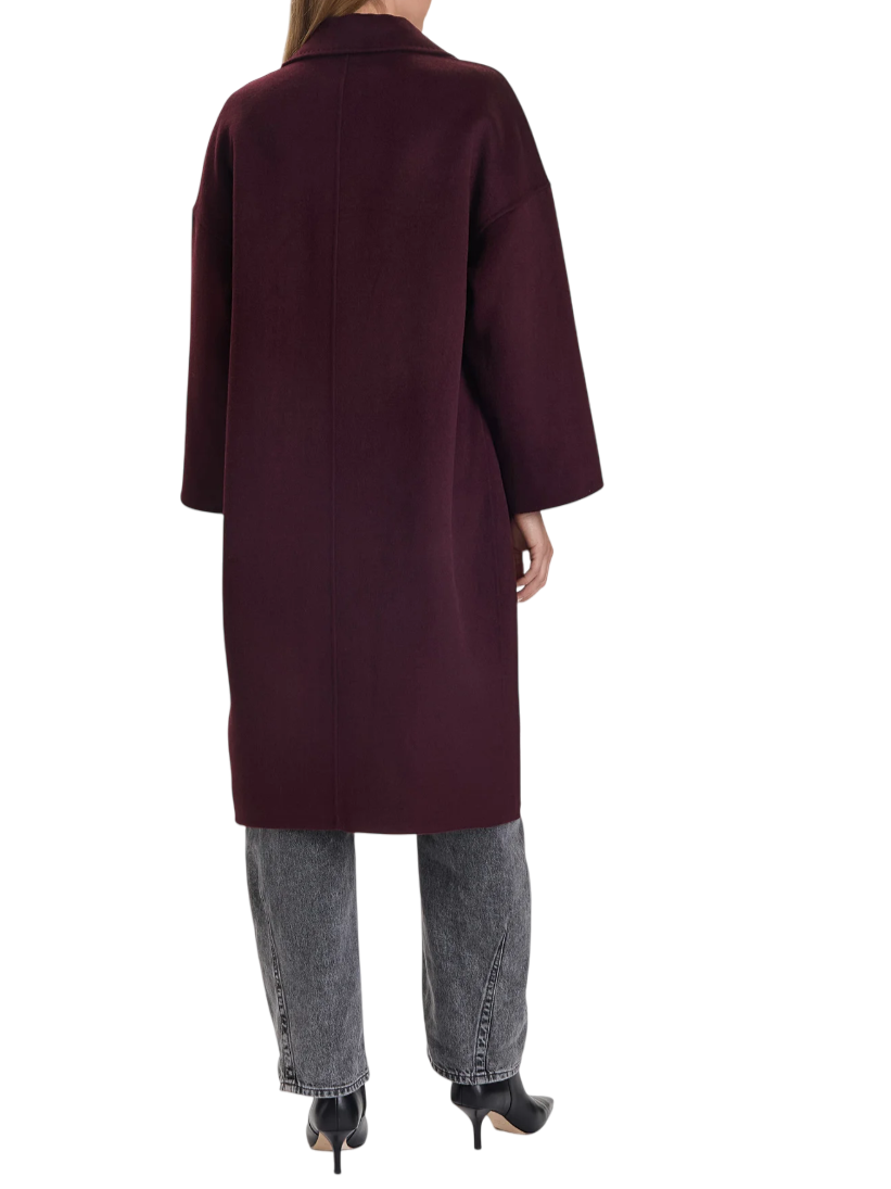 Vicolo cappotto doppiopetto lungo misto lana bordeaux TF0003 BORDEAUX VICOLO 