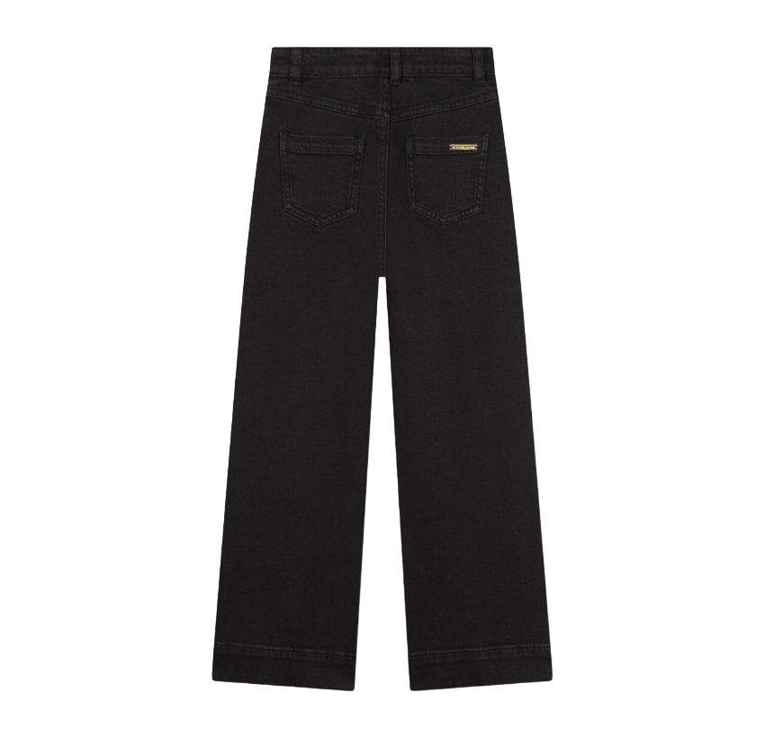 Michael Kors jeans gamba larga con occhielli lavaggio nero R30182 DENIM SCURO MICHAEL KORS 