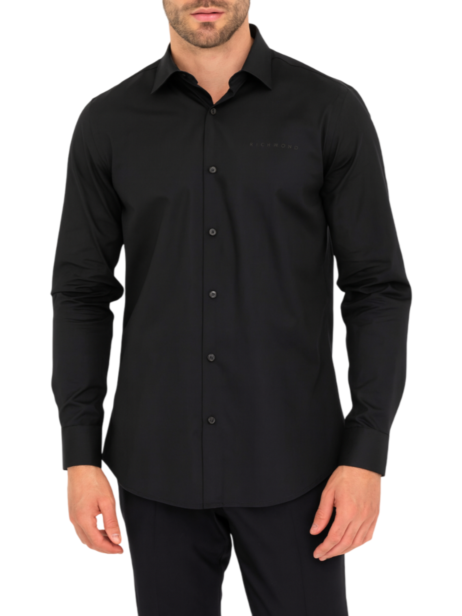 John Richmond camicia uomo Molia nero UMA25379CA BLACK John RICHMOND 