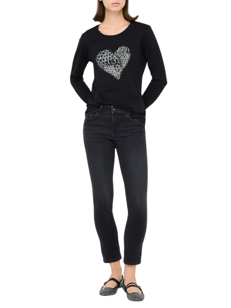 Liu Jo jeans Monroe skinny lavaggio nero UF5006D4797 87462 LIU JO 