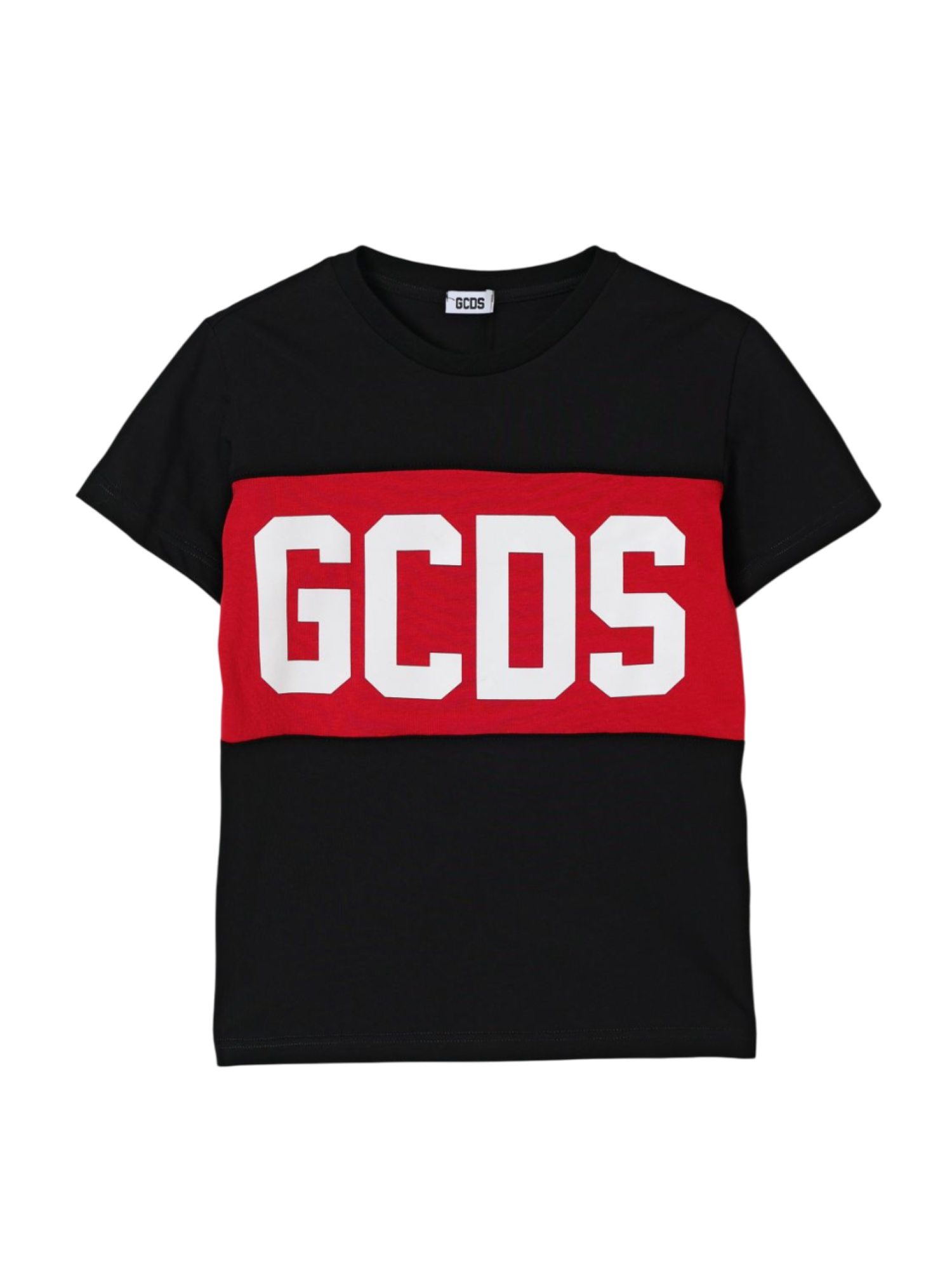 Gcds T-shirt bambina con banda logo nero B2JU2329JF1 BLACK GCDS 