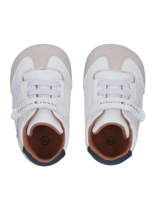 Tommy Hilfiger scarpette neonato con strappi bianco T0B9-34055-1269 B058 Tommy Hilfiger 