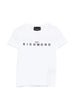 John Richmond T-shirt bambino manica corta con logo bianco