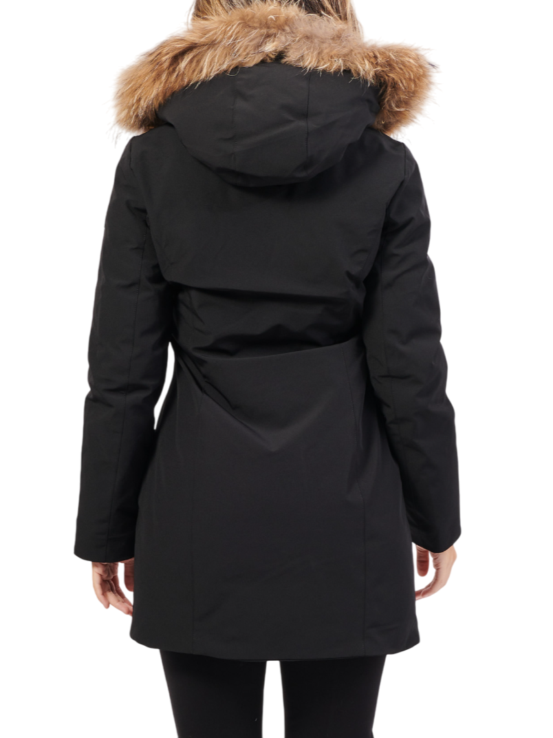 Yes Zee parka in softshell con ecopelliccia nero O075-NU00 0801 YES-ZEE 