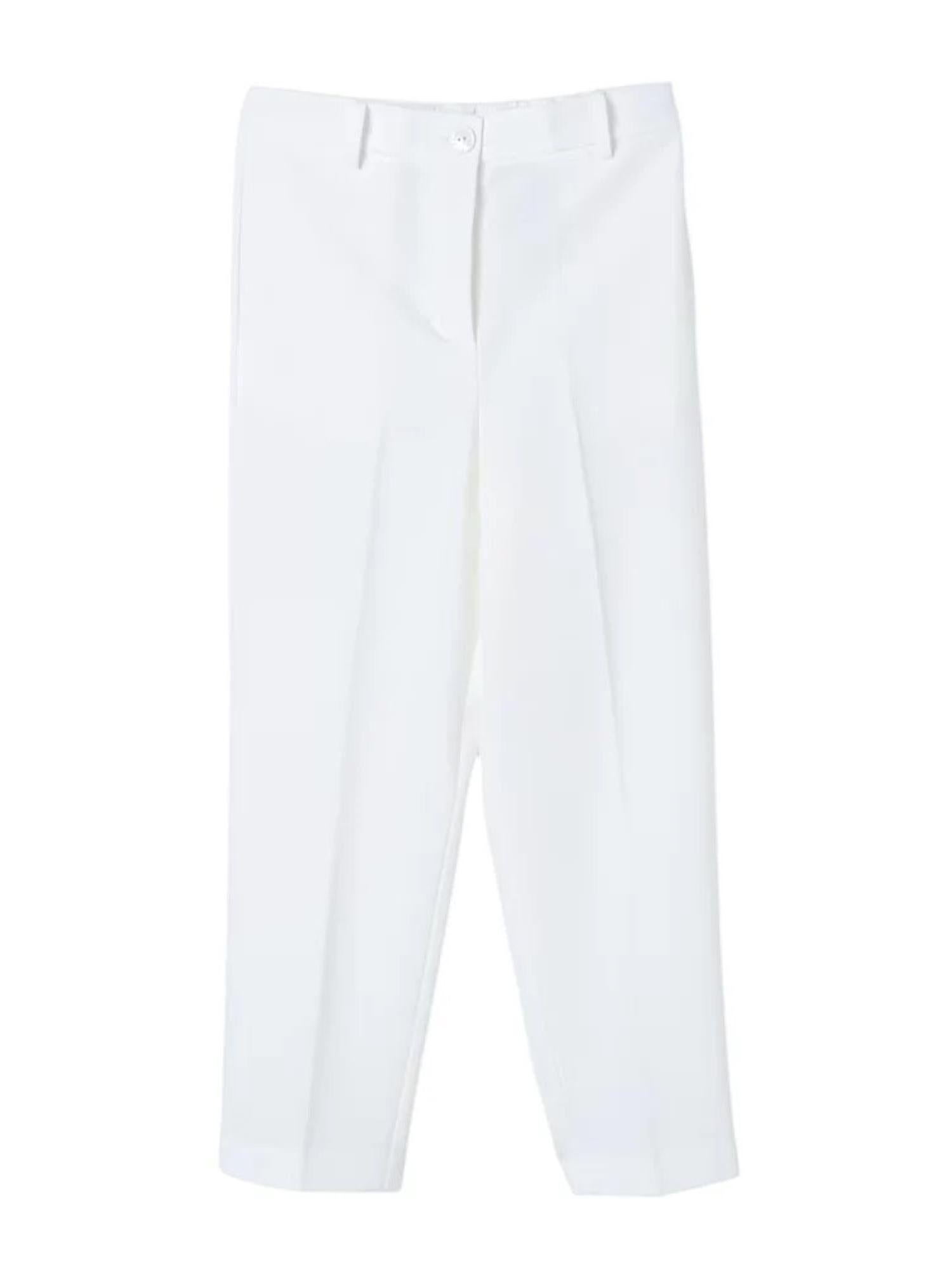 Patrizia Pepe pantaloni bambina vita alta slim panna 7P0295-A555 W146 PATRIZIA PEPE 