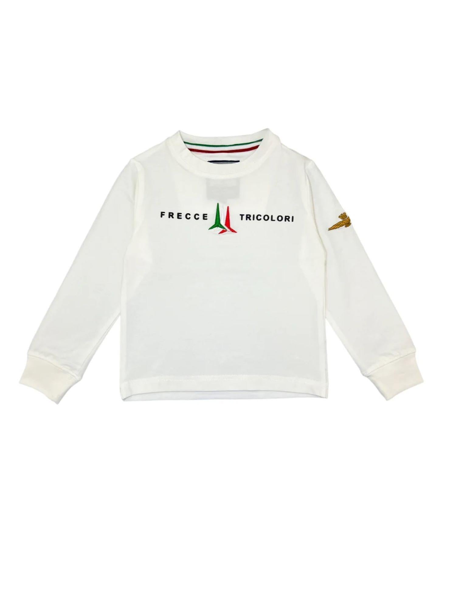 Aeronautica Militare felpa bambino con logo bianco 252FE0047A W02 AERONAUTICA MILITARE 