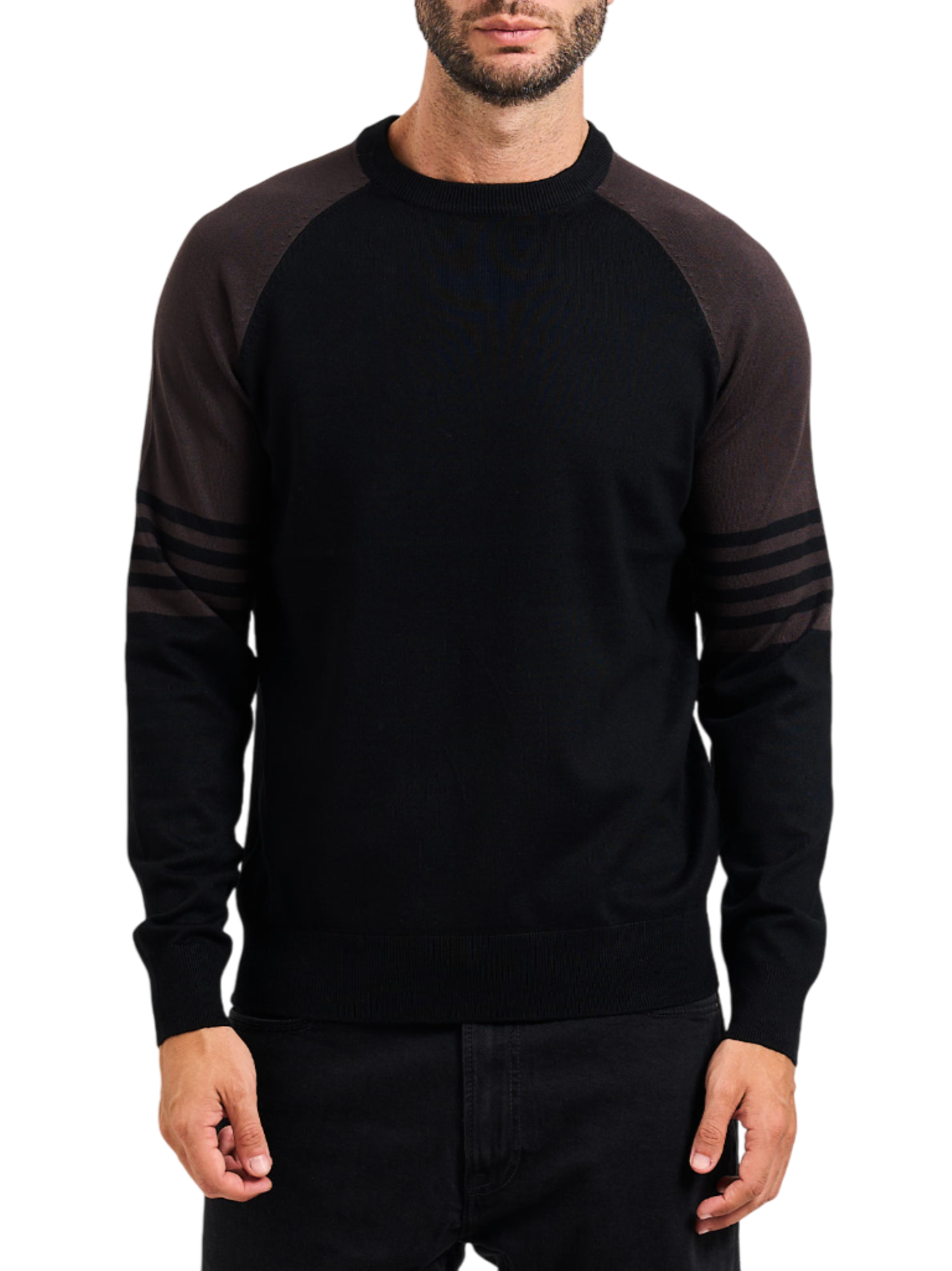 John Richmond maglia uomo colorblock nero grigio UMA25055MA BLACK-MULC John RICHMOND 
