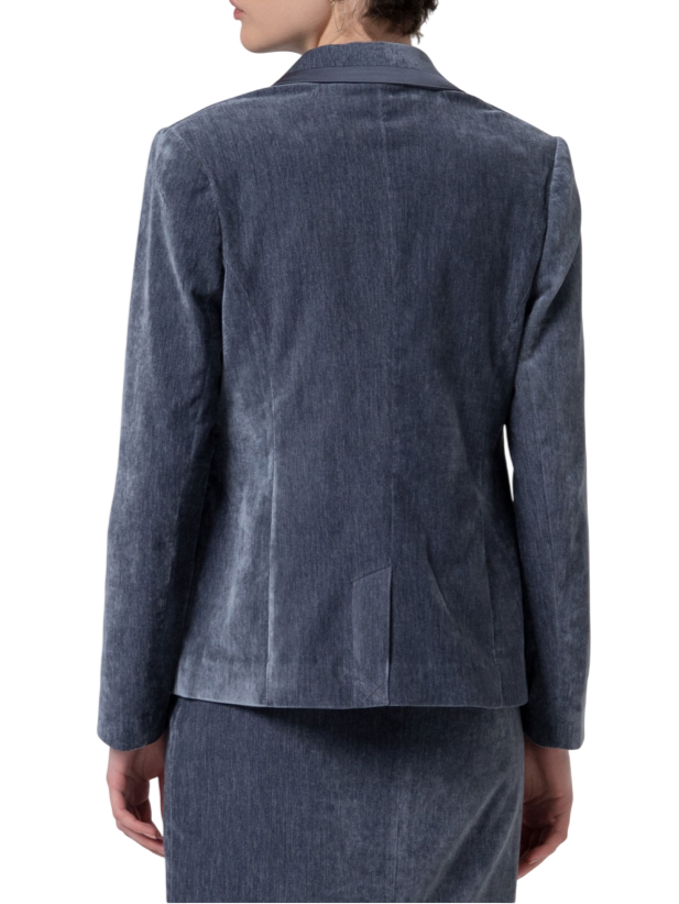 Surkana giacca blazer in velluto grigio 565LIVE322 80 SURKANA 