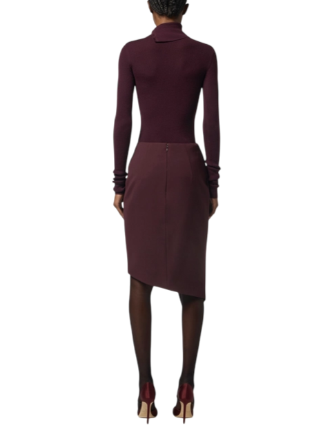Elisabetta Franchi gonna tubino asimmetrica borgogna GO13556E2 EA4 ELISABETTA FRANCHI 