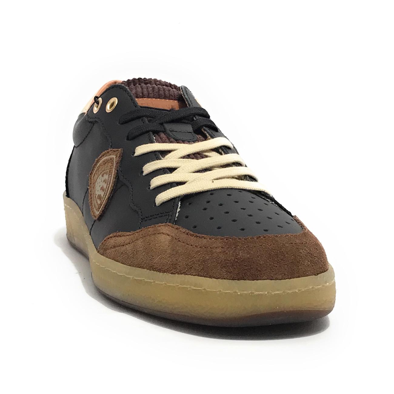 Blauer sneakers Murray in pelle e suede nero marrone F5MURRAY12-VIL BLK-BRW BLAUER 