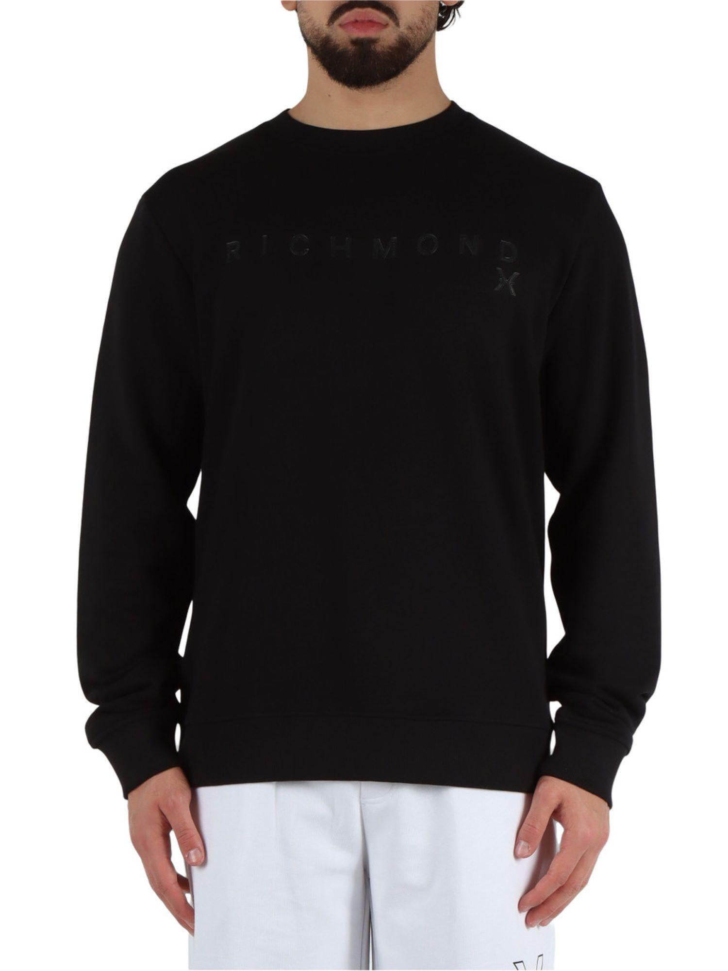 John Richmond felpa Chilis con logo nero UMP25211FE BLACK John RICHMOND 