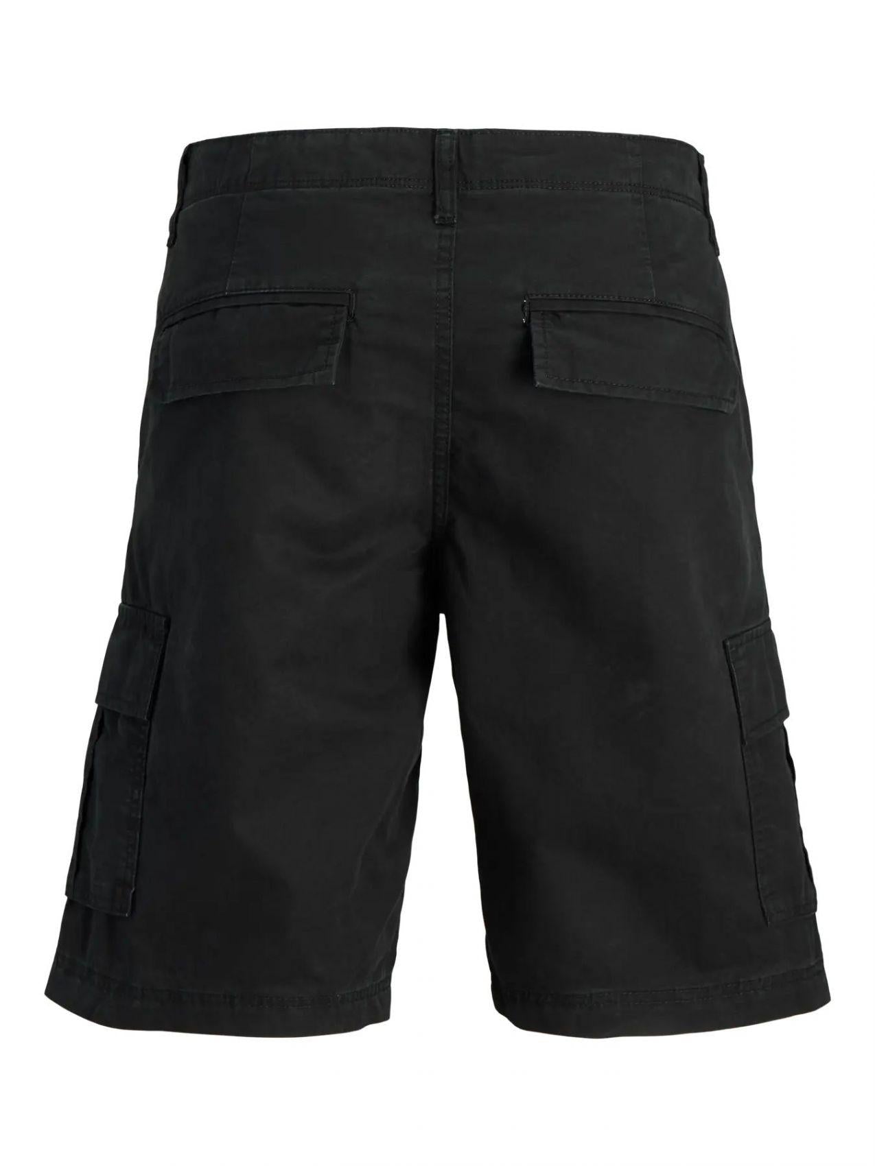 Jack&Jones bermuda in cotone con tasconi nero 12274389 BLACK JACK&JONES 