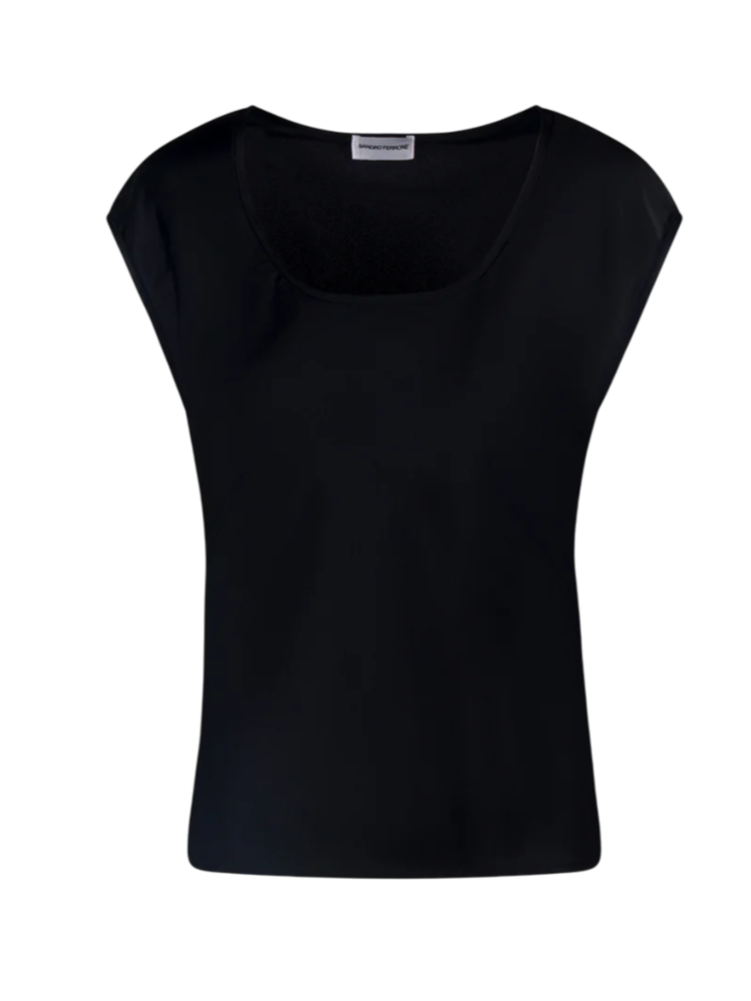 Sandro Ferrone blusa satin manica corta nero S7XBEMIRACCO NERO Sandro FERRONE 