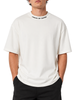 Vision of Super T-shirt uomo con logo ricamato panna