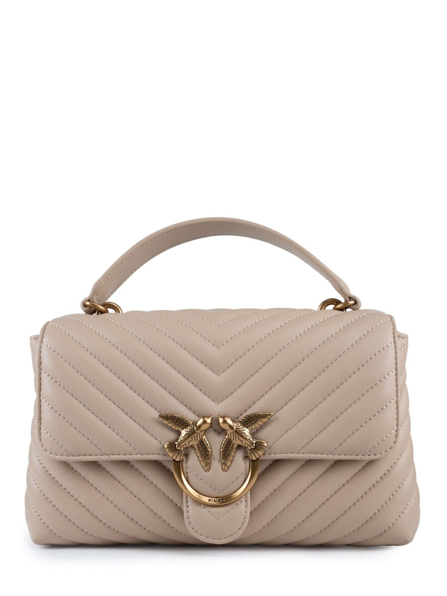 Pinko borsa Love Lady Puff Classic chevron beige oro 100043-A0GK C50Q PINKO 