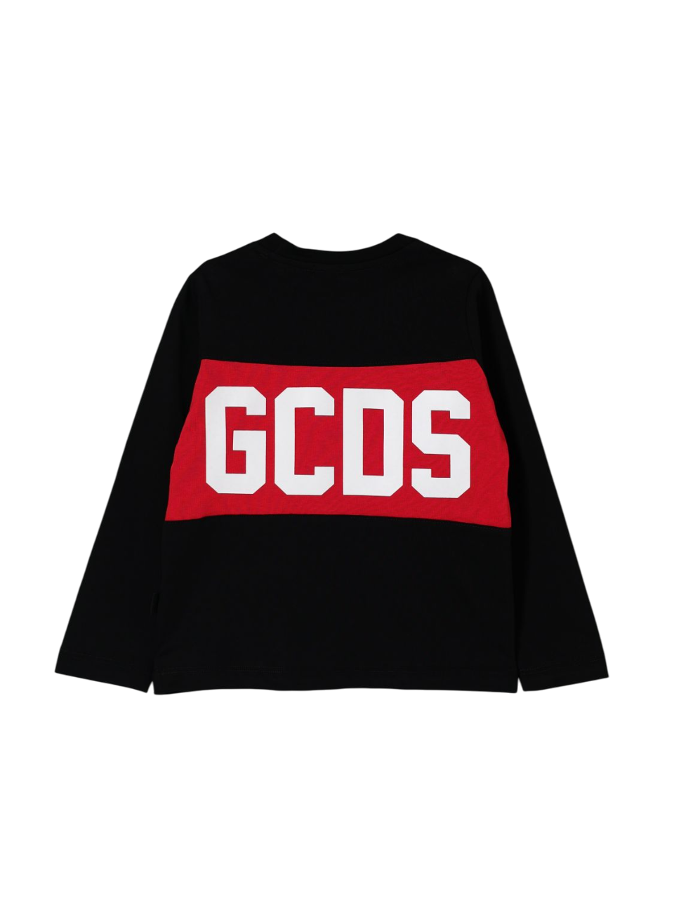 Gcds T-shirt manica lunga con banda logo nero B2KU2214JF1 BLACK GCDS 