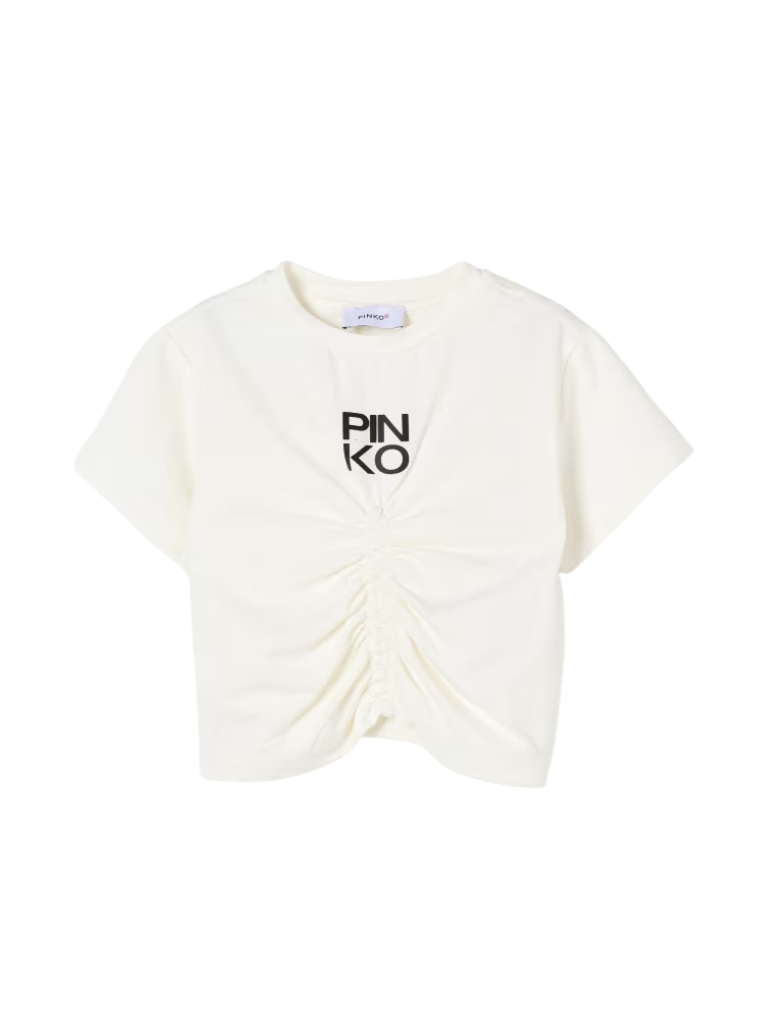 Pinko Kids T-shirt manica corta con arricciature avorio KFTS007CJE010 D001 PINKO KIDS 