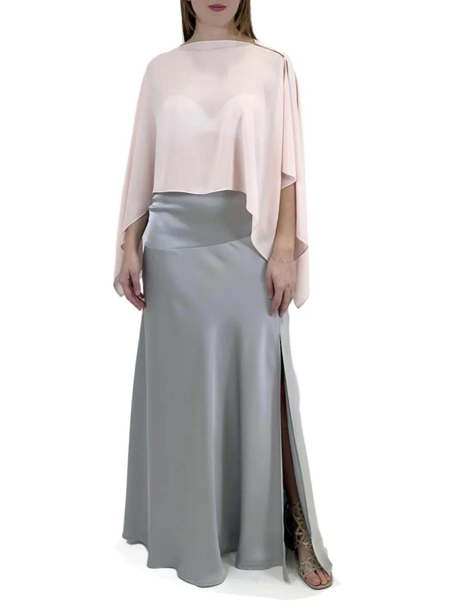 Caractere gonna lunga in raso grigio 1159A0-0661 13 CARACTERE 