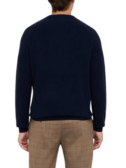 Liu Jo maglia stile polo uomo misto cashmere blu QF5227MA23P 94013 LIU JO 