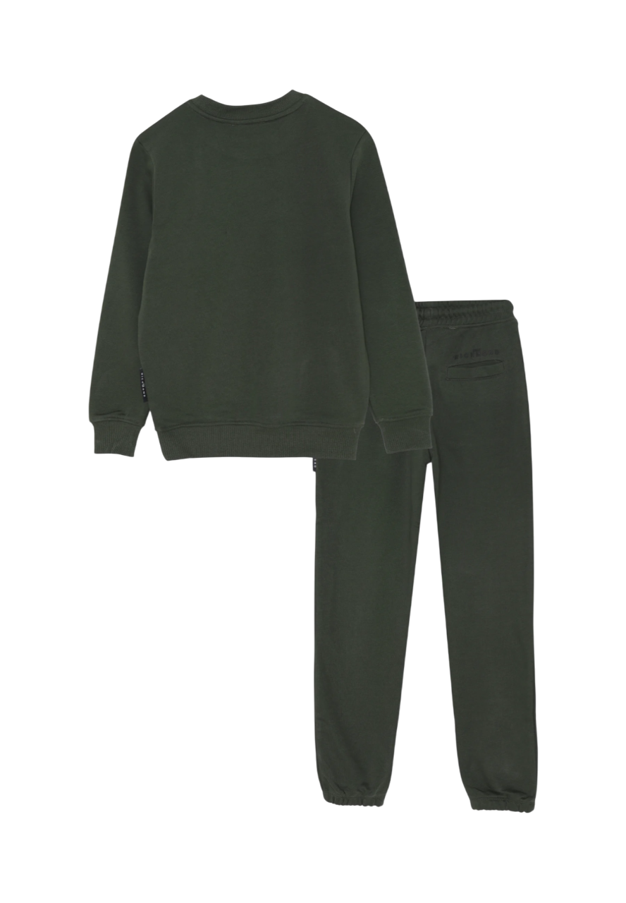 John Richmond tuta sportiva Sibri con logo verde RBA25006CF FOREST NIGHT John RICHMOND 