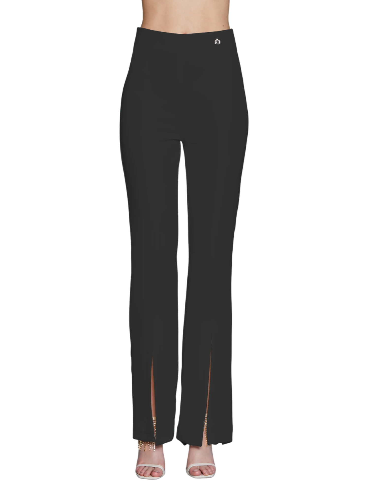 Relish pantaloni flare a vita alta Pietres nero PIETRES 1199 RELISH 
