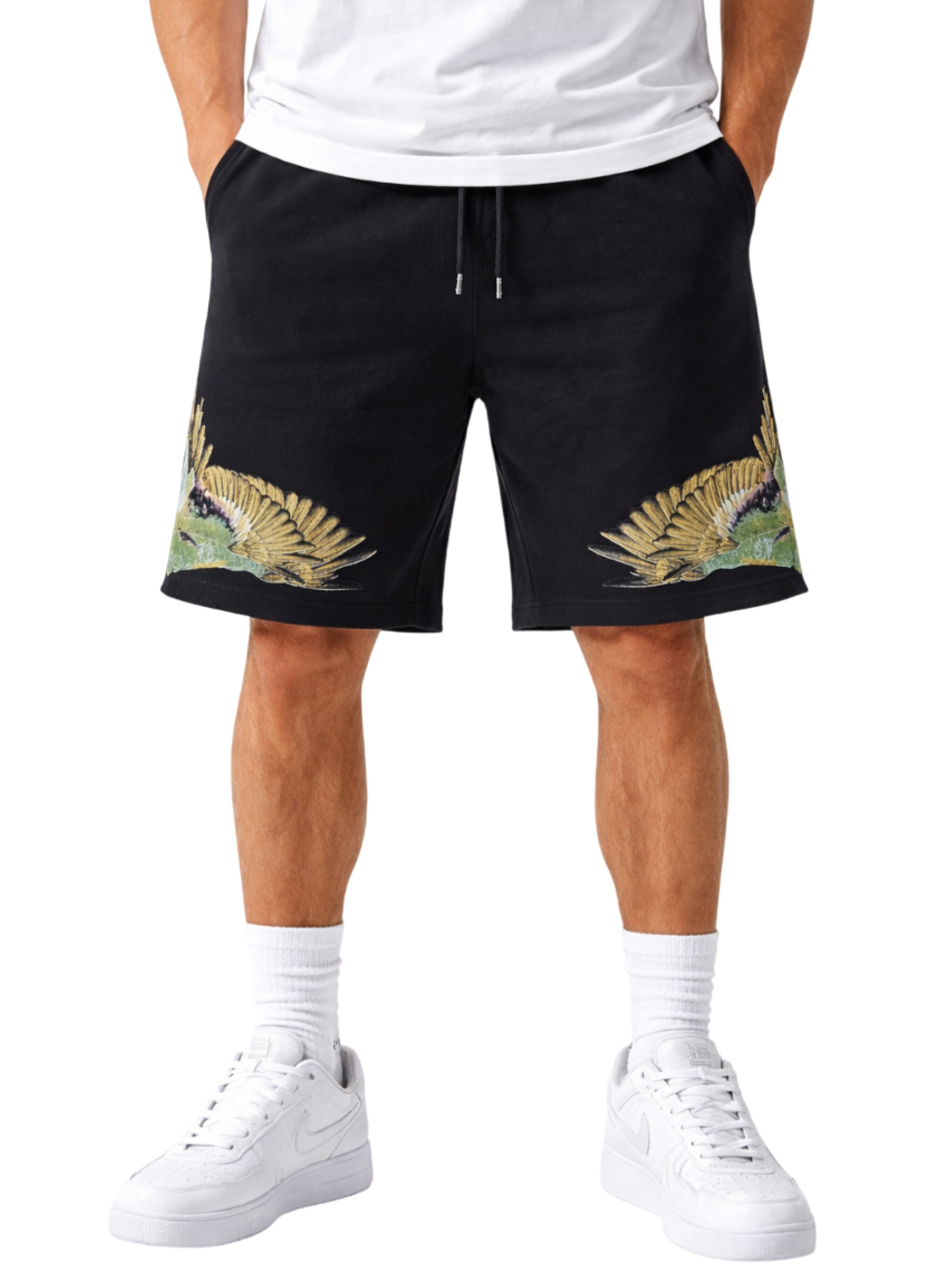 County of Milan bermuda uomo con stampa iconica nero CMMABE033 110 COUNTY OF MILAN 