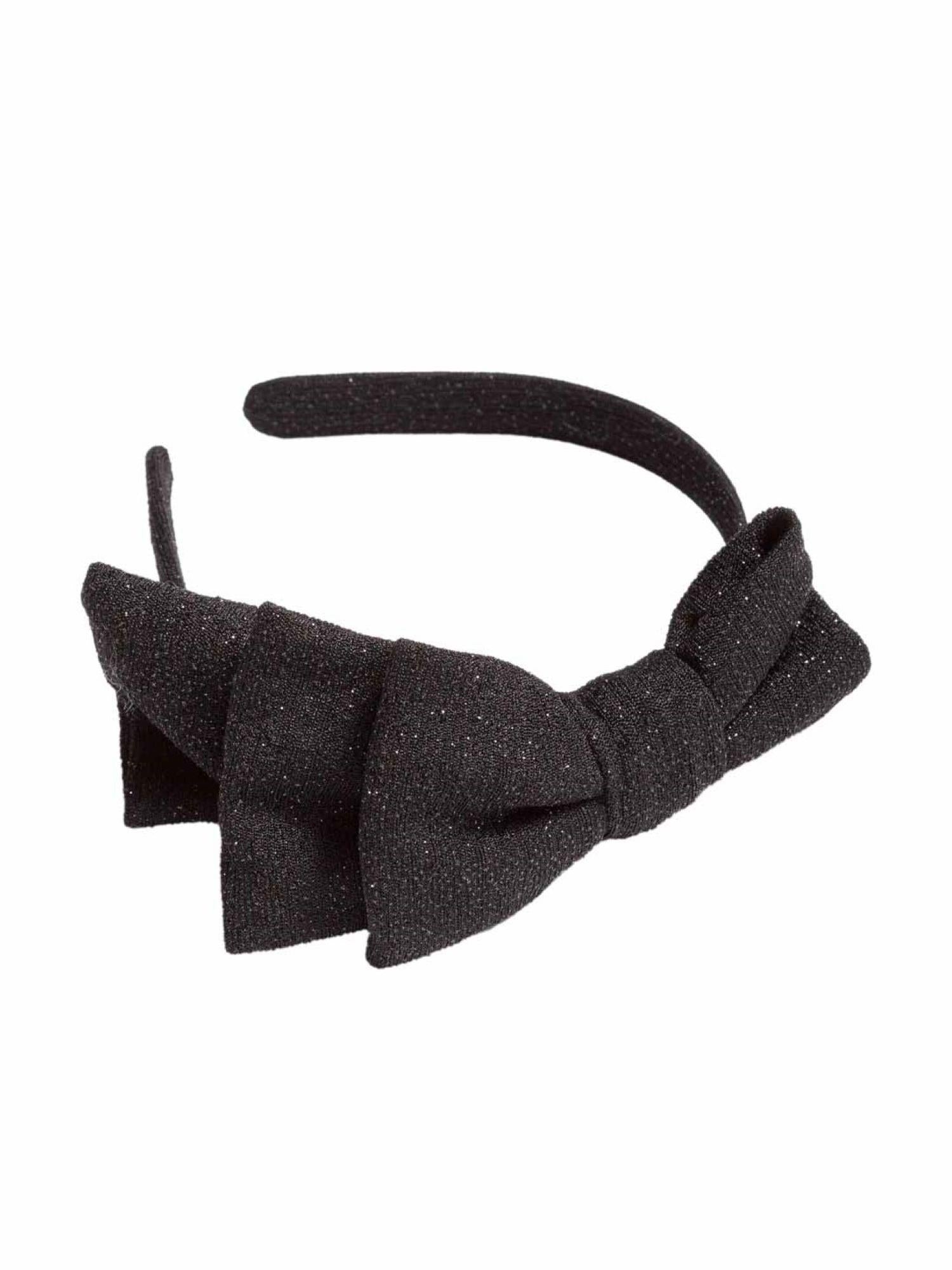 Lulù by Miss Grant cerchietto in lurex con fiocco nero LL3346 NERO LU LU' 