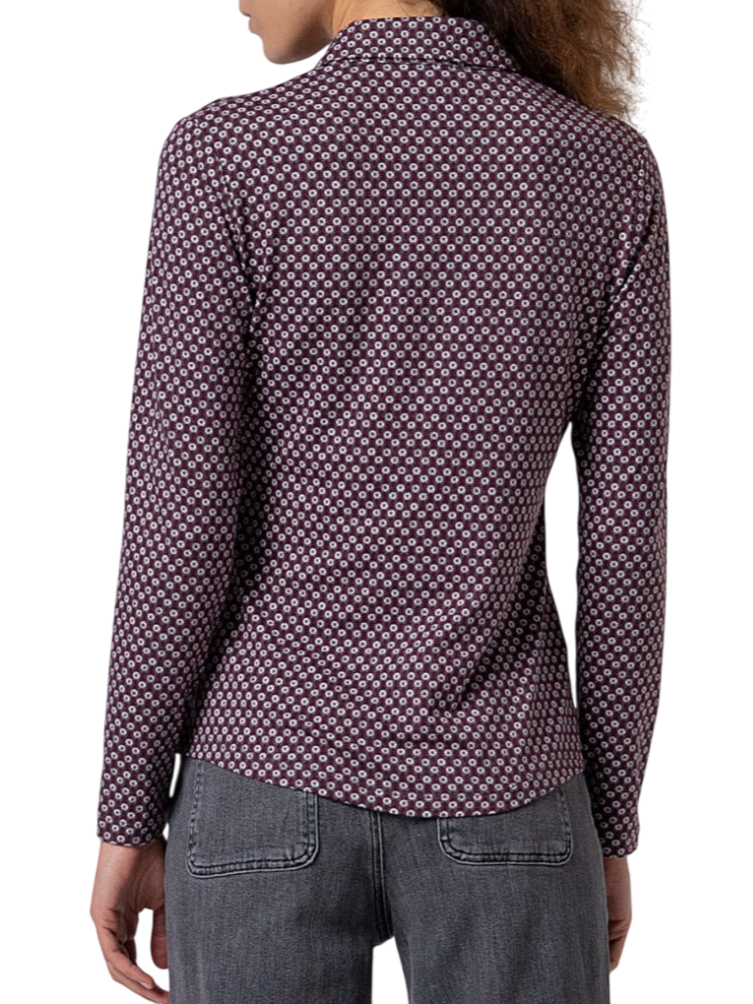 Surkana camicia manica lunga in fantasia viola 555LANI113 80 SURKANA 