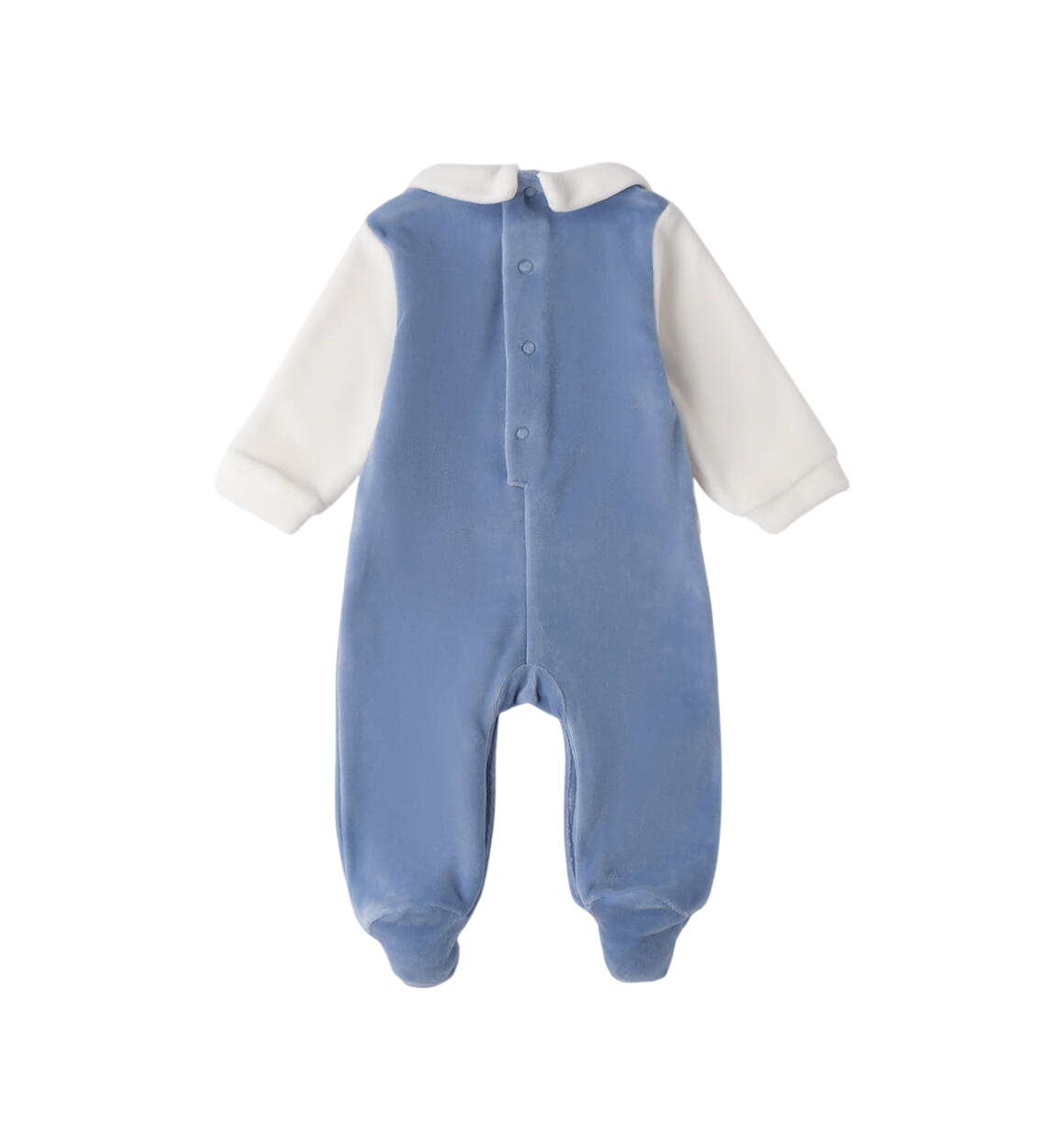 iDo tutina neonato in ciniglia bianco blu 4F021 3814 iDO 