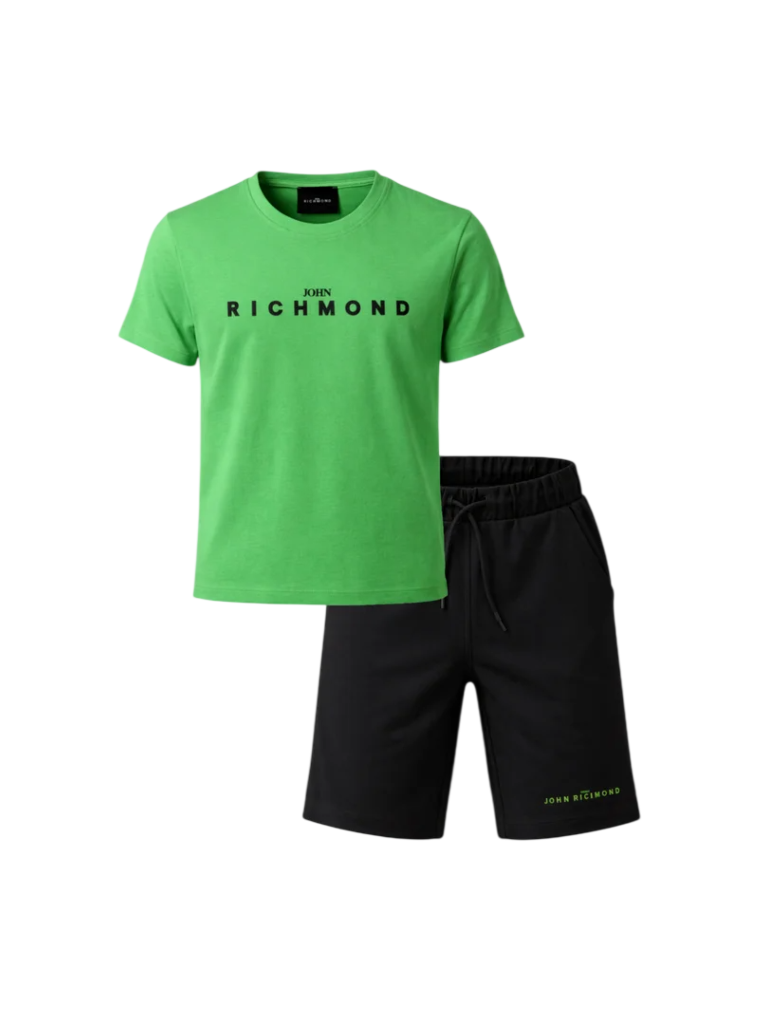 John Richmond completo bambino T-shirt e shorts verde nero RBP26018CJ GREEN VIBRANT-BLACK John RICHMOND 