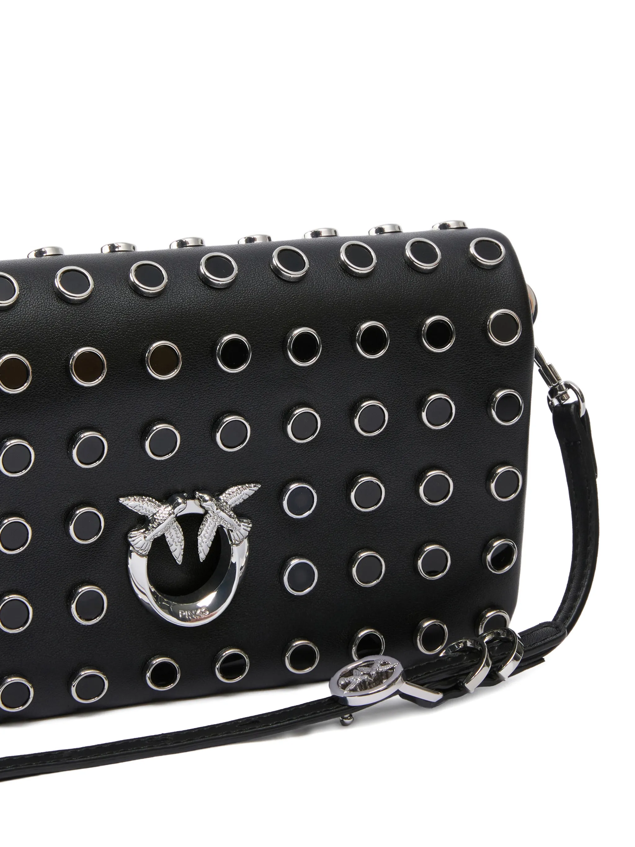 Pinko borsa Click Soft Horizontal mini con borchie nero 106023-A39U Z99N PINKO 