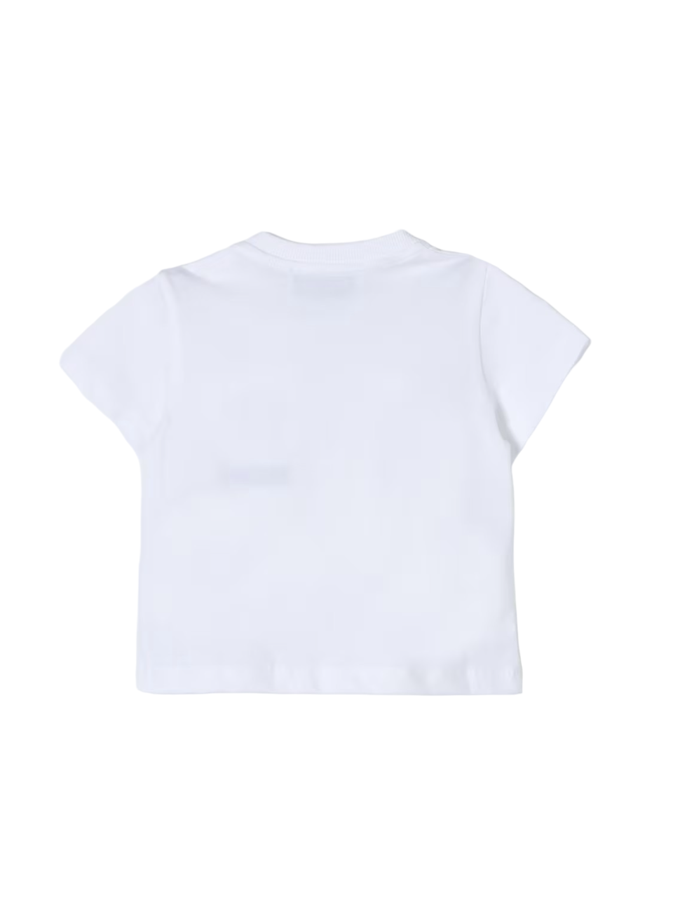 Moschino Kids T-shirt manica corta con taschino bianco