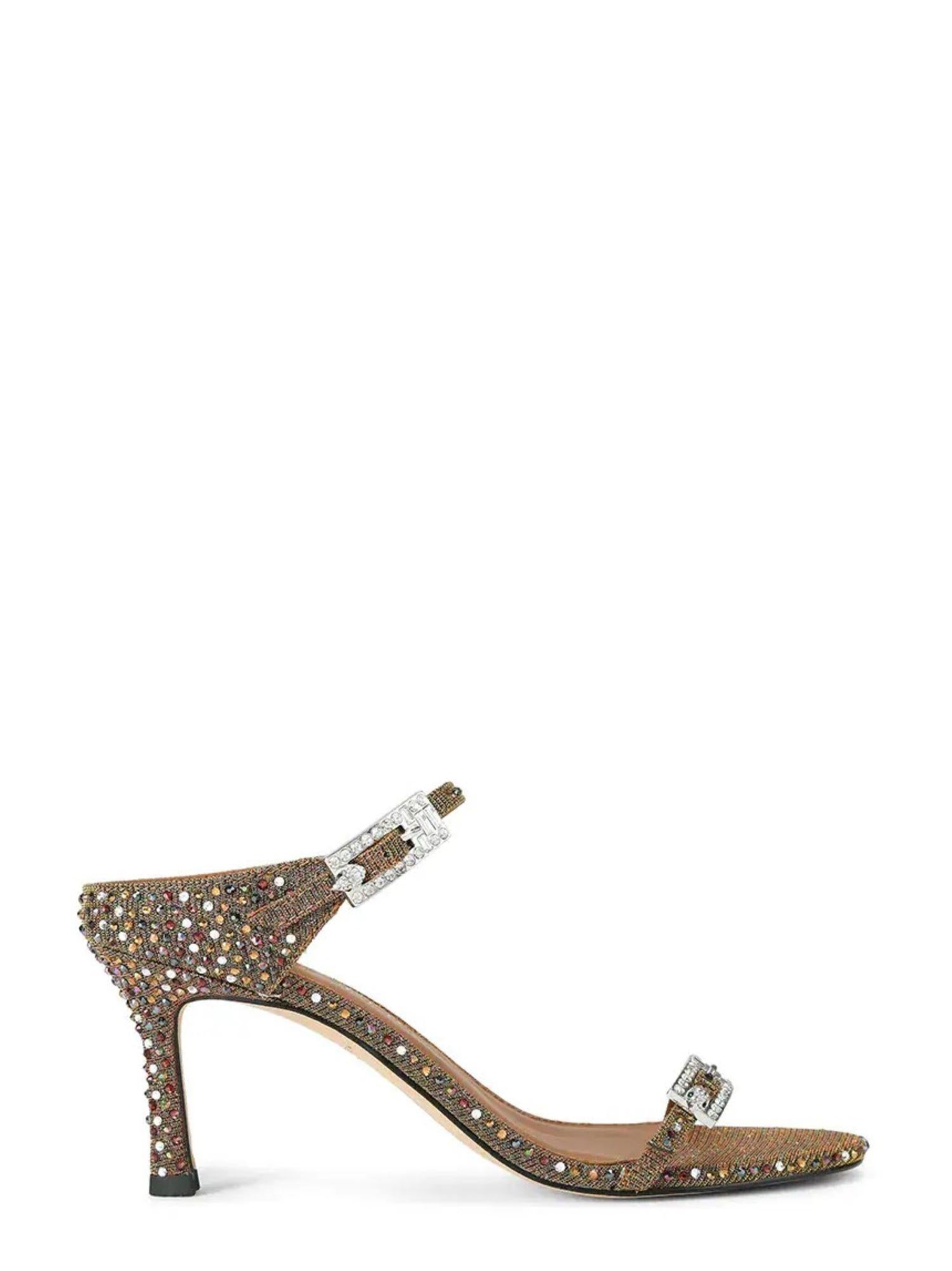 Kurt Geiger sandali alti Strass Double Buckle bronzo 5602568689 BRONZE KURT GEIGER 