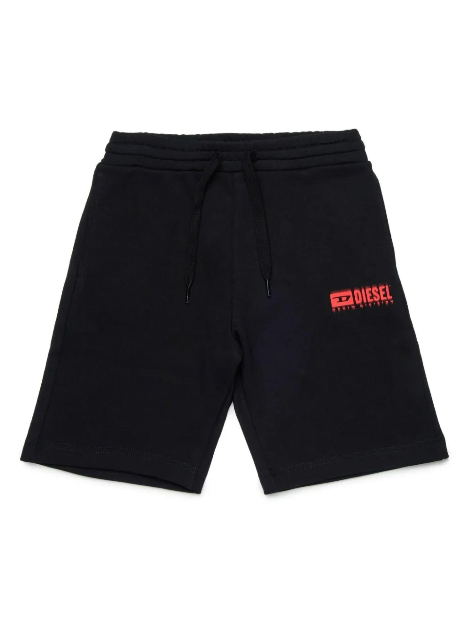 Diesel shorts in felpa con logo iconico nero J02236-KYAVF K9002 DIESEL 