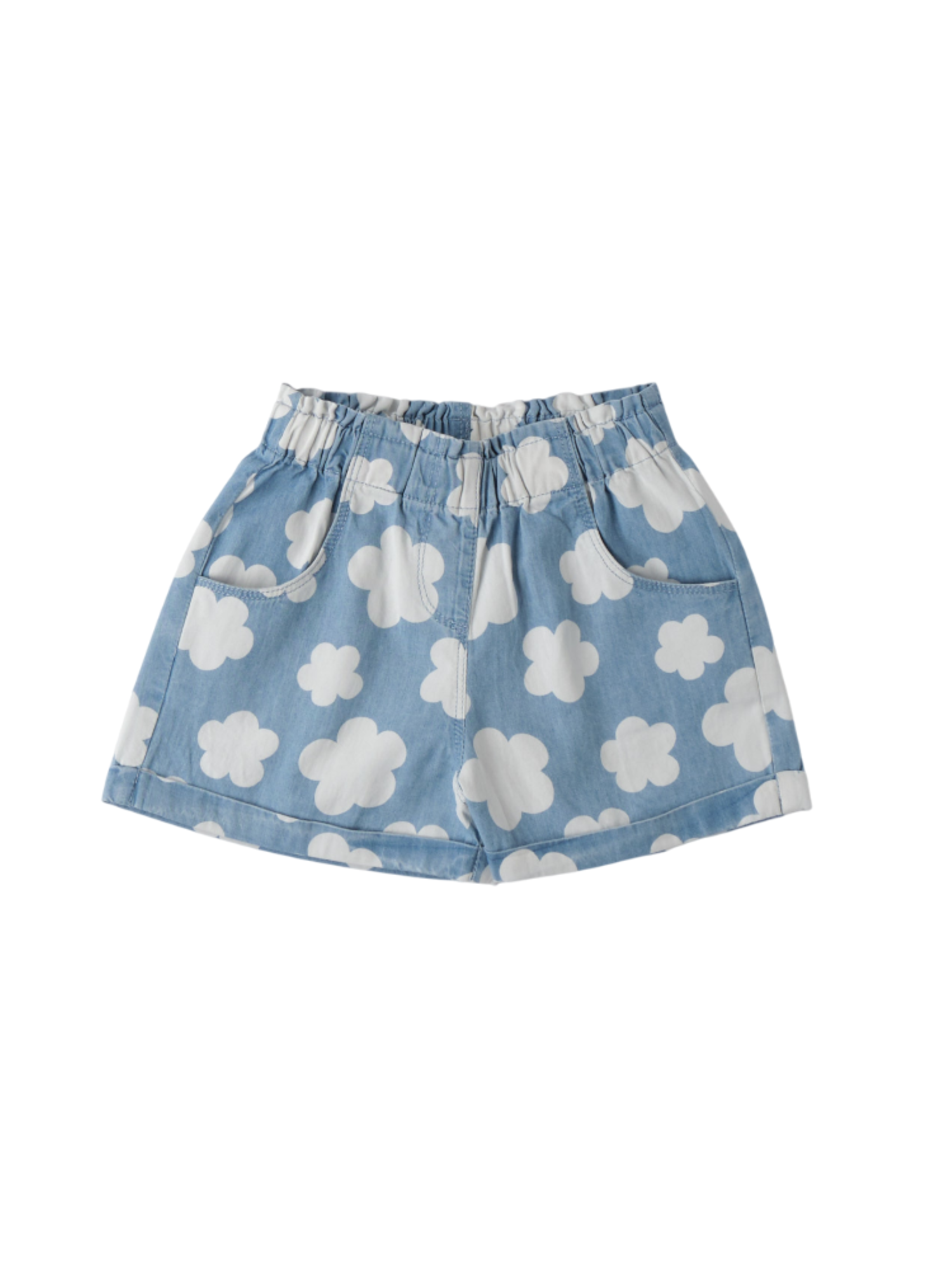iDo shorts in fantasia con nuvolette celeste 4B533 6BLG iDO 