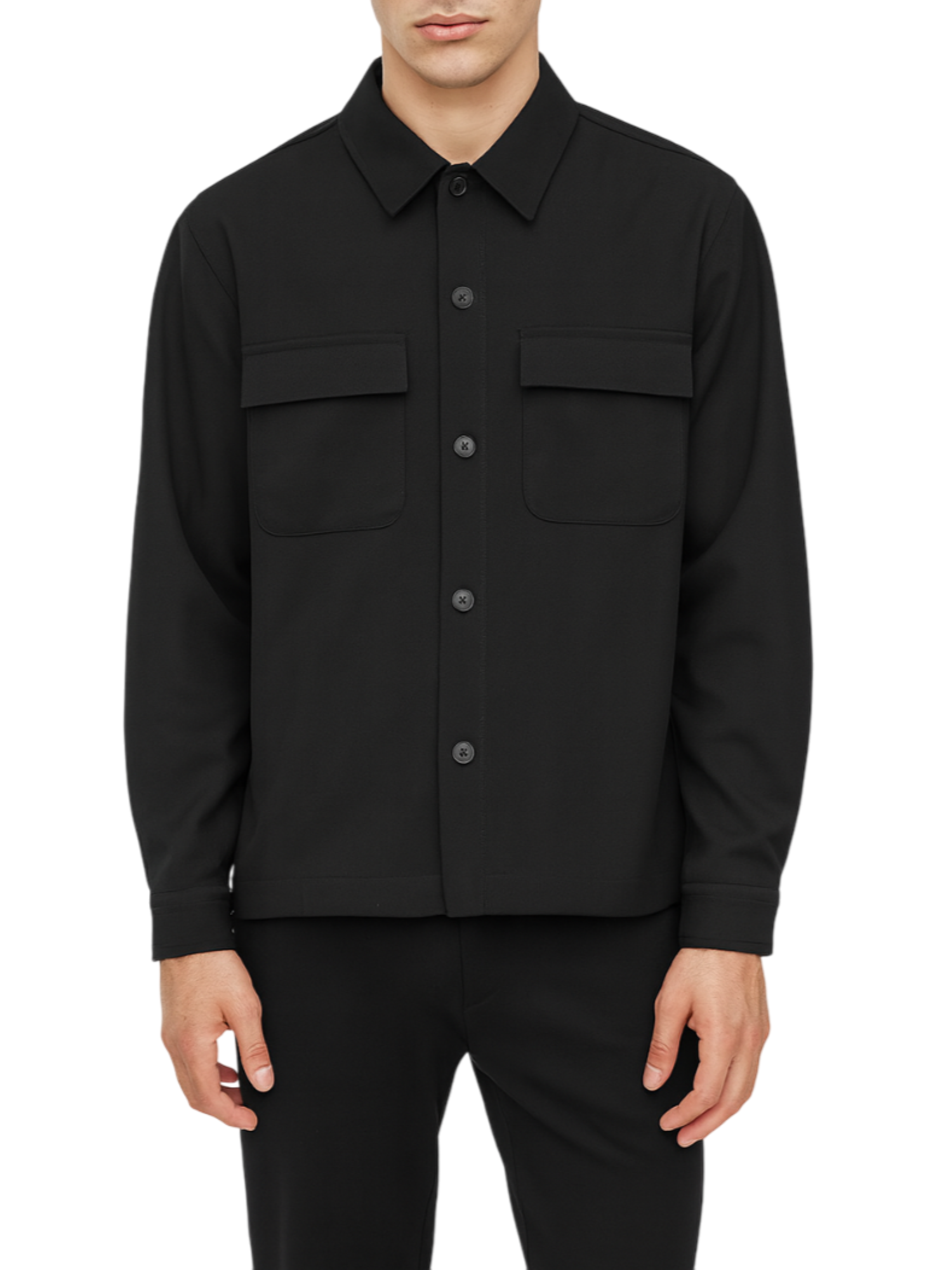 Alta Tensione camicia uomo con tasconi nero 7697-BATTERIA NERO ALTA TENSIONE 