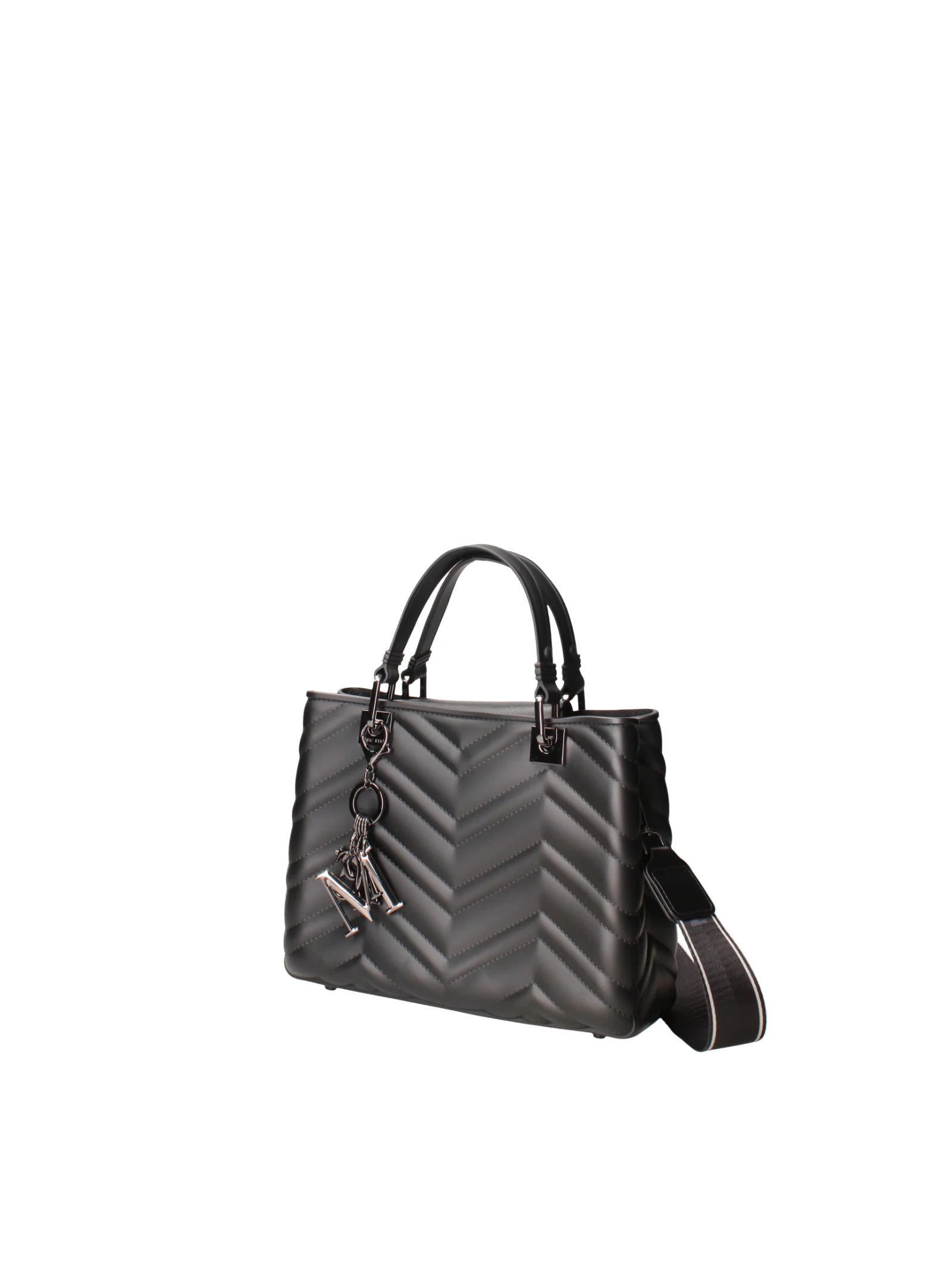 Marc Ellis borsa a mano Flat Krissy M Wave nero argento FLAT KRISSY M WAVE 25 BLACK-CDF MARC ELLIS 