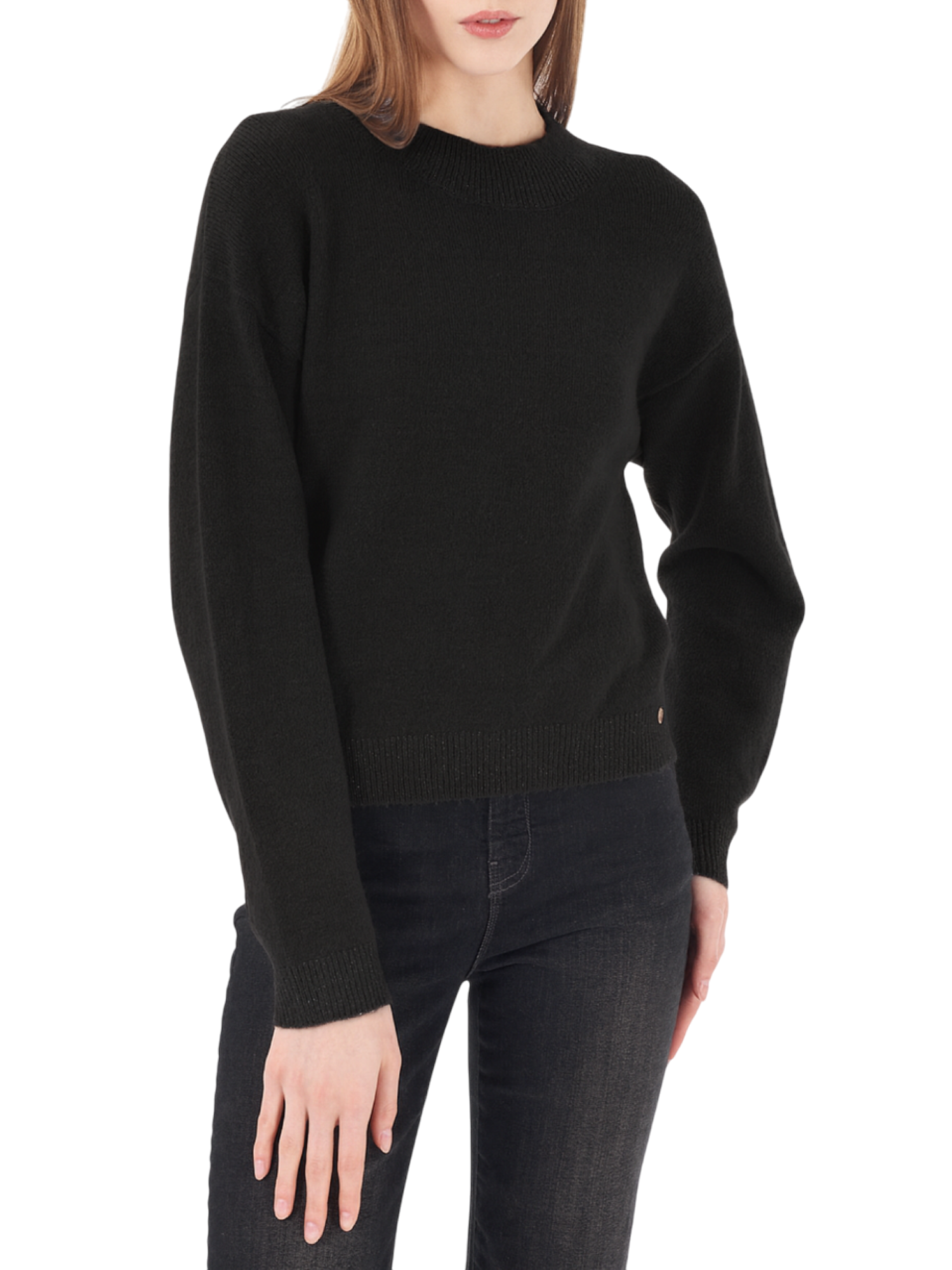 Yes Zee maglia lupetto con dettagli lurex nero M003-BT00 0801 YES-ZEE 