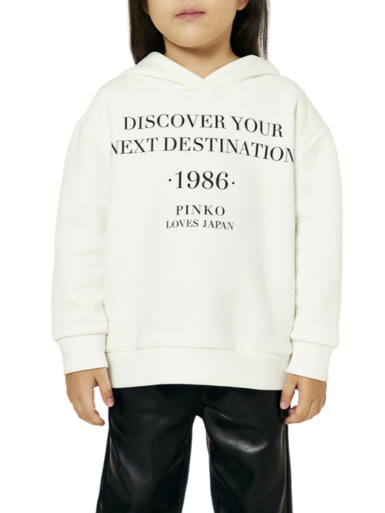Pinko Kids felpa bambina con cappuccio panna KFFE020CFF013 D804 PINKO KIDS 