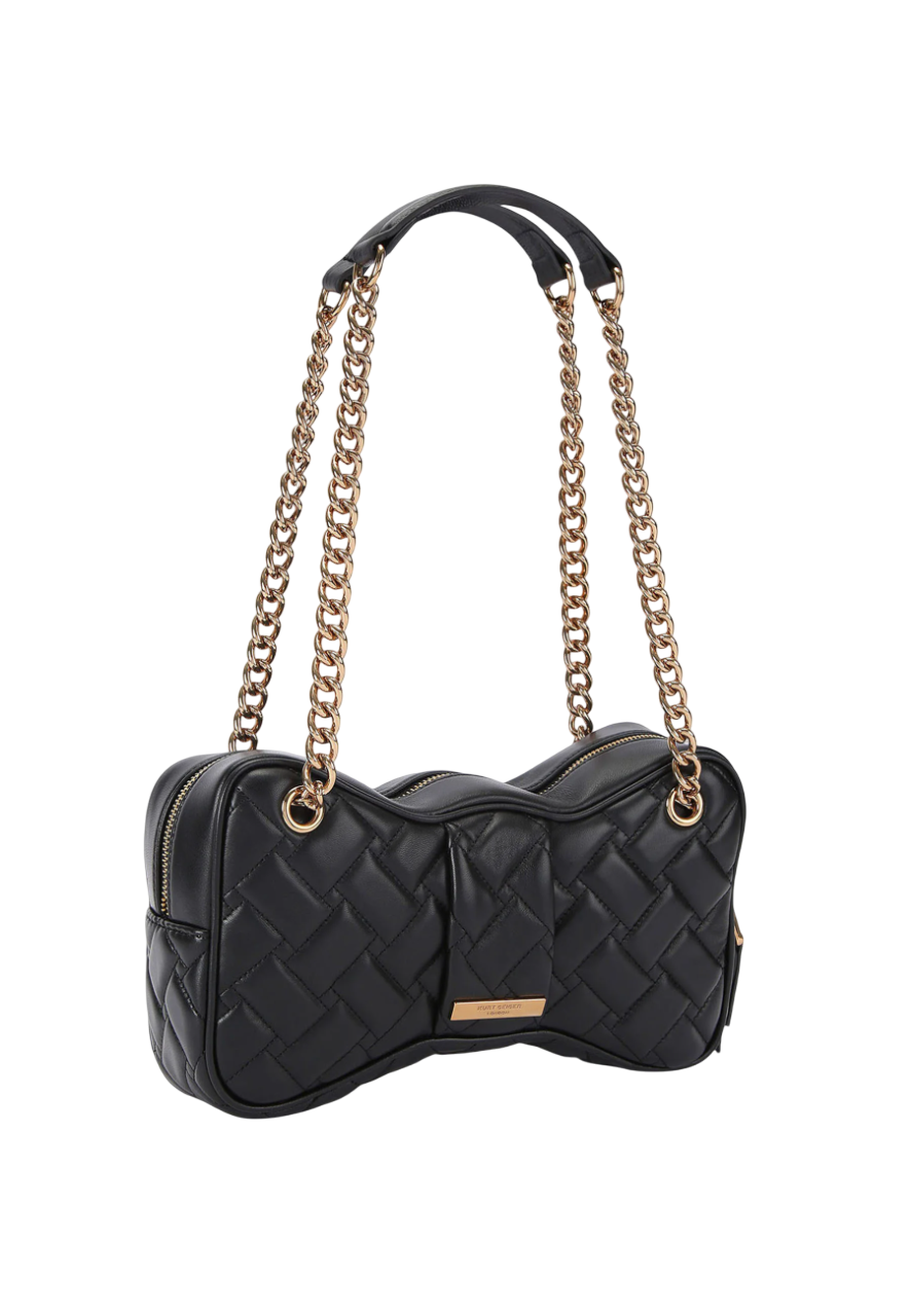 Kurt Geiger borsa Kensington Bow in pelle trapuntata nero 5017100109 BLACK KURT GEIGER 