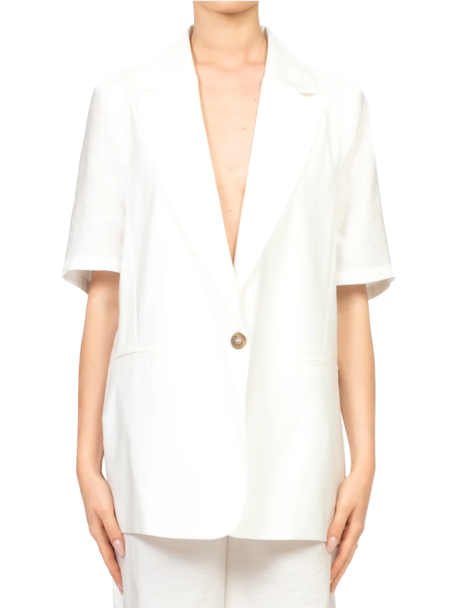 Haveone giacca blazer manica corta bianco JVI-N110 BIANCO HAVEONE 