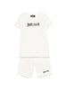Just Cavalli completo bambino T-shirt  e shorts panna