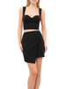 Silence top crop bustier Bolt nero