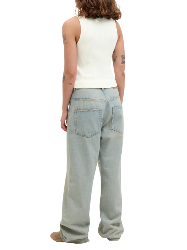 Jjxx top stile polo in maglia panna 12274361 VANILLA ICE JJXX 