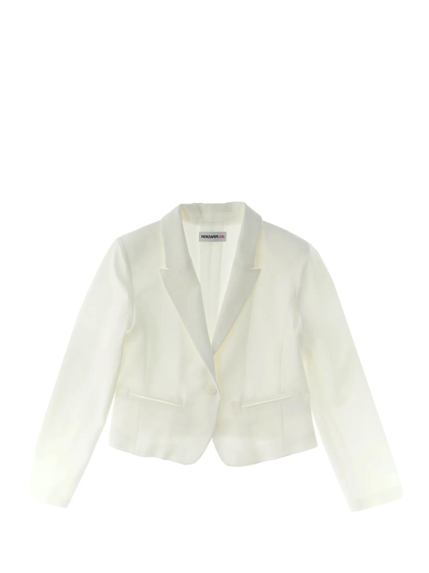 Patrizia Pepe giacca blazer monopetto bianco latte 7S0277-A555 W146 PATRIZIA PEPE 