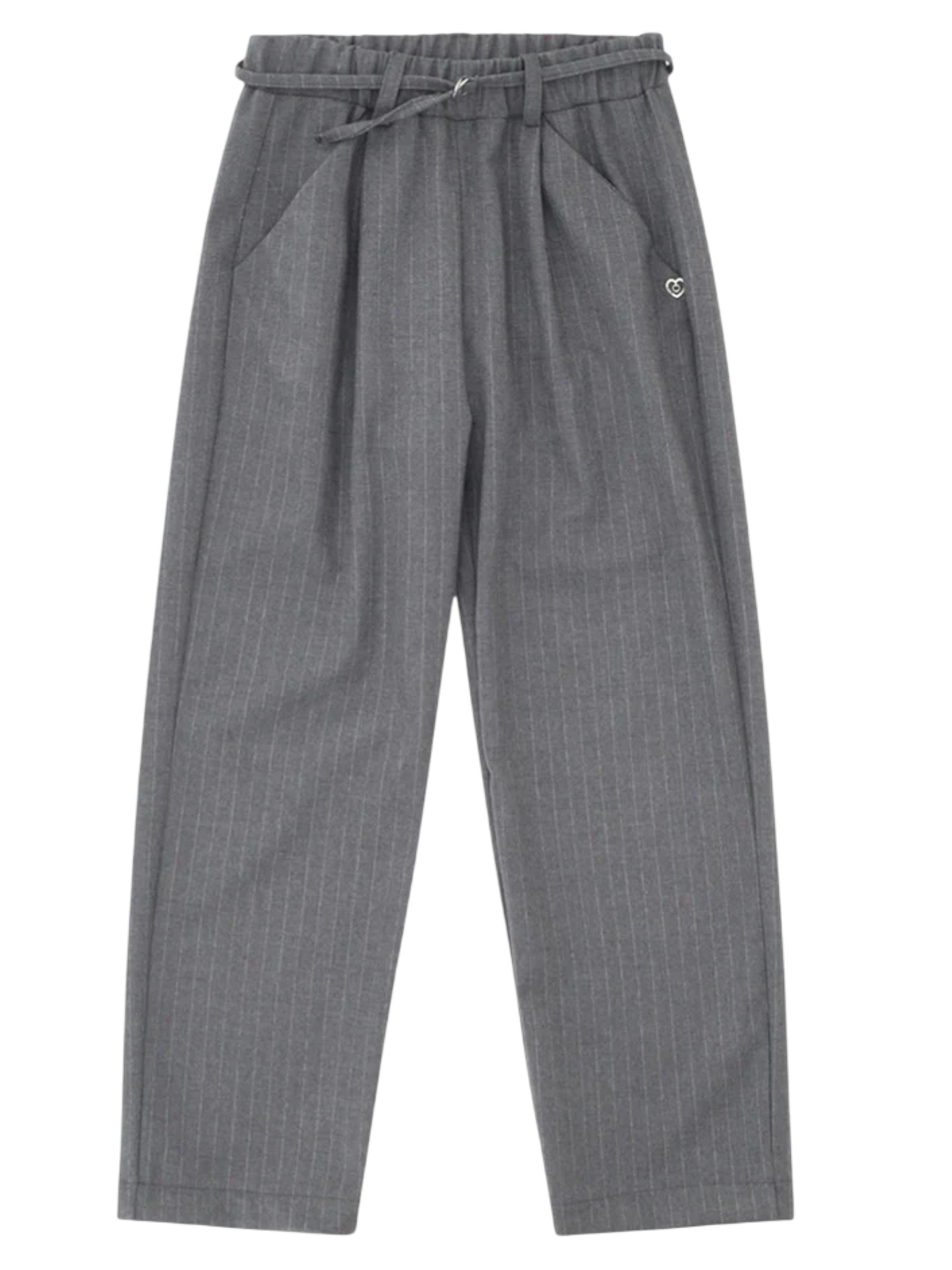 Please pantaloni bambina in fantasia gessata grigio PE23121G78 1910 PLEASE KID 